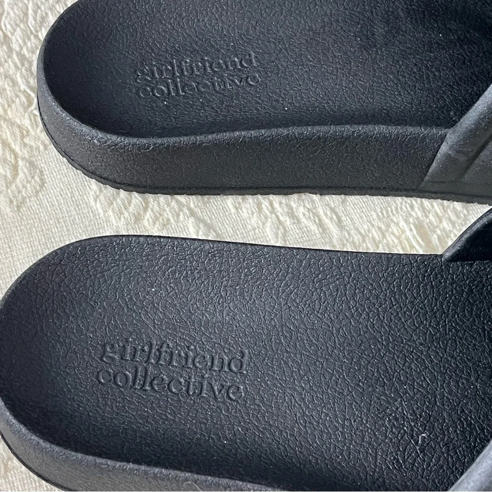 Girlfriend Collective Black Slides Women Size 7 Men’s Size 6 (unisex) - Picture 2 of 7